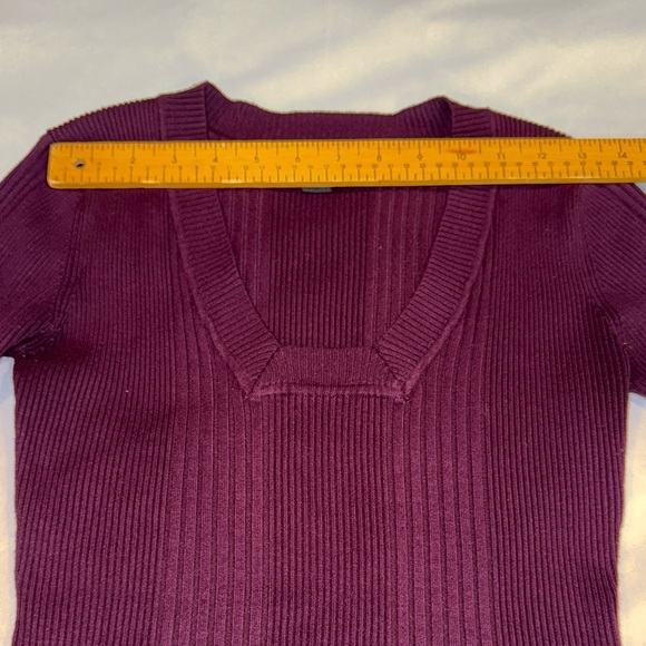 Majora Sweater Deep Purple Ribbed Knit Cuffed Sleeves Women’s Sz M - Picture 6 of 10